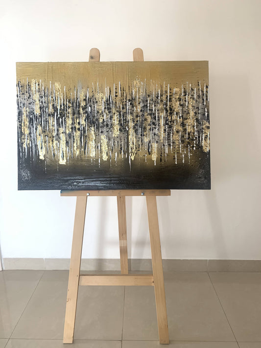 Let it Pour | Gold Leafing | 24x36"
