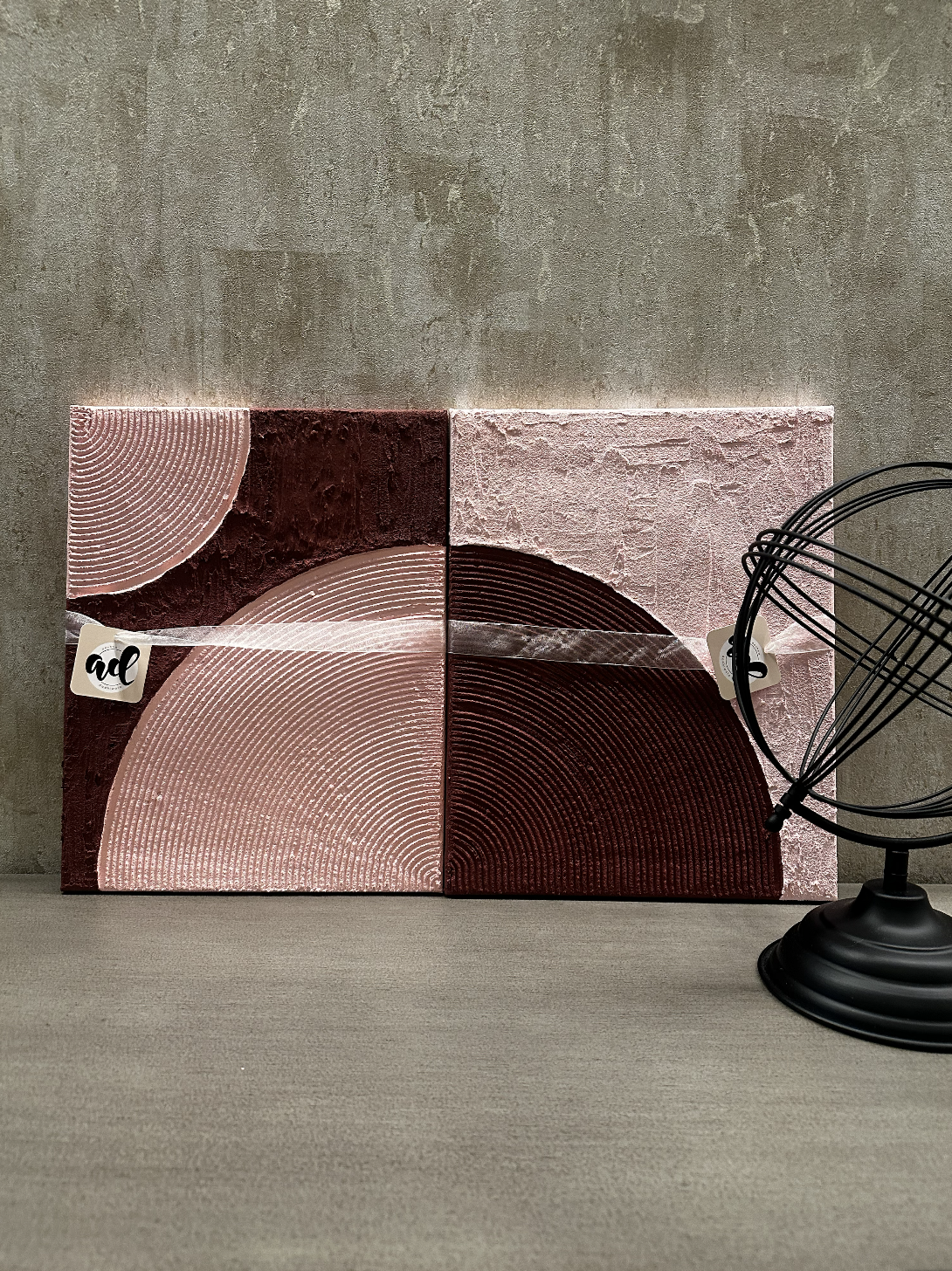 Rosy Ripple Arches | Set of 2 | 11x14"