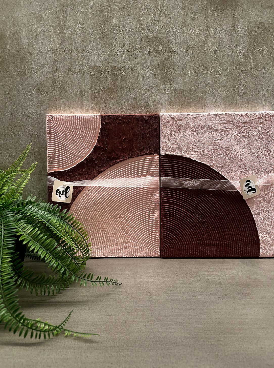 Rosy Ripple Arches | Set of 2 | 11x14"