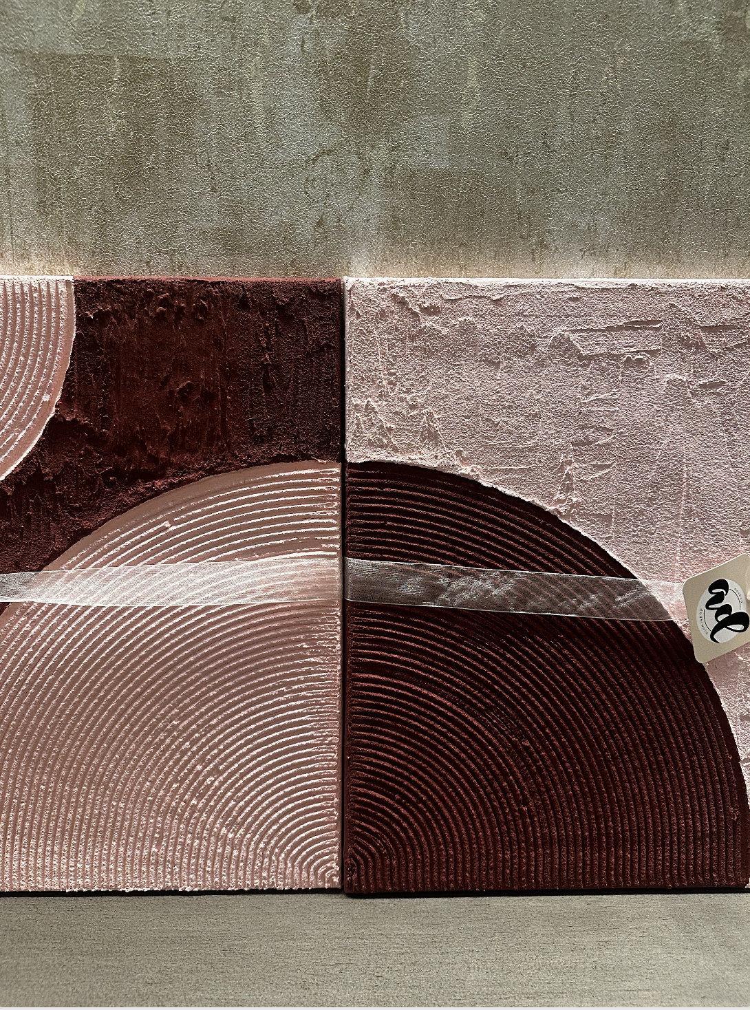 Rosy Ripple Arches | Set of 2 | 11x14"