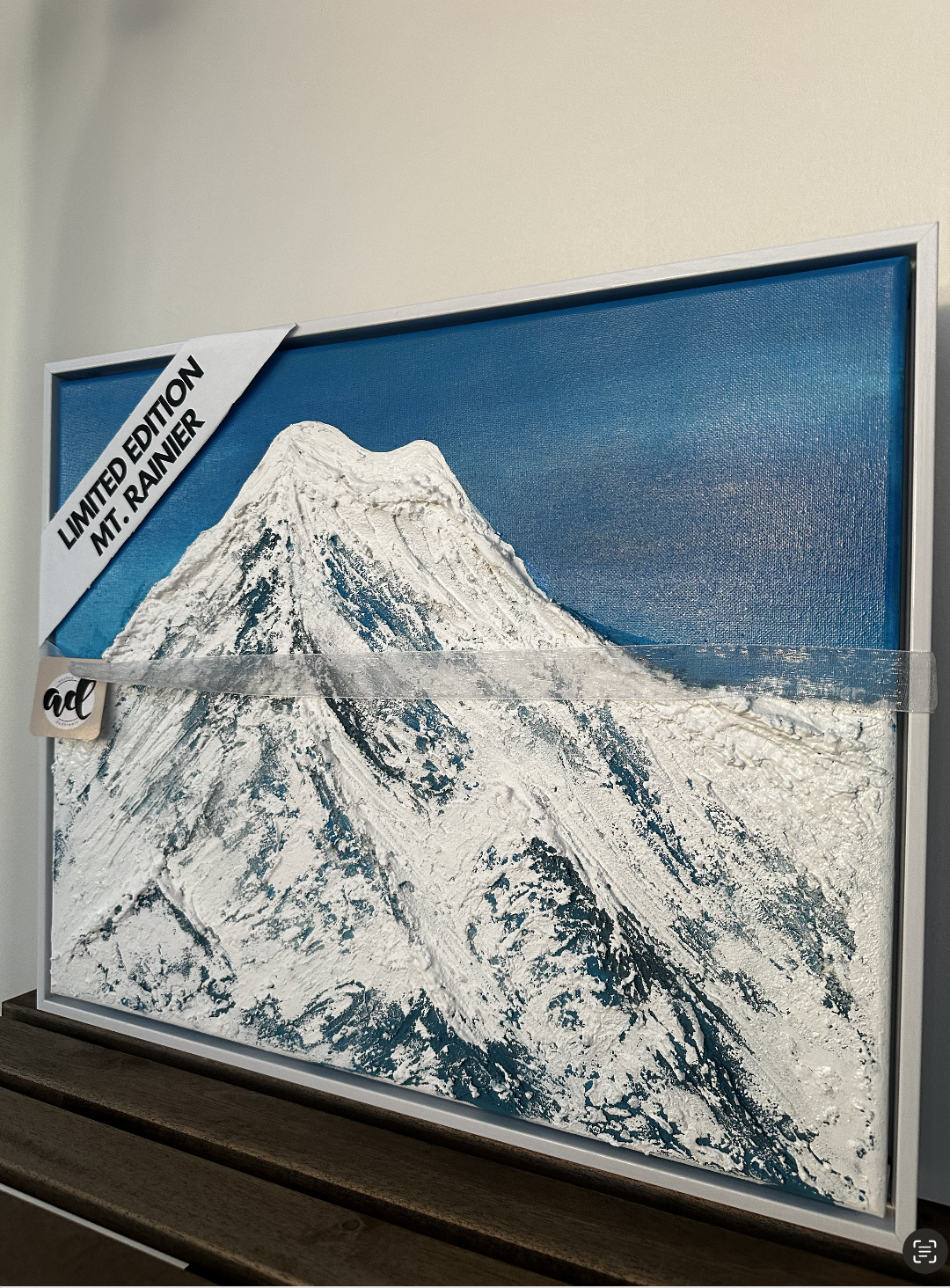 Mt. Rainier 3D Textured Art | 21x17"