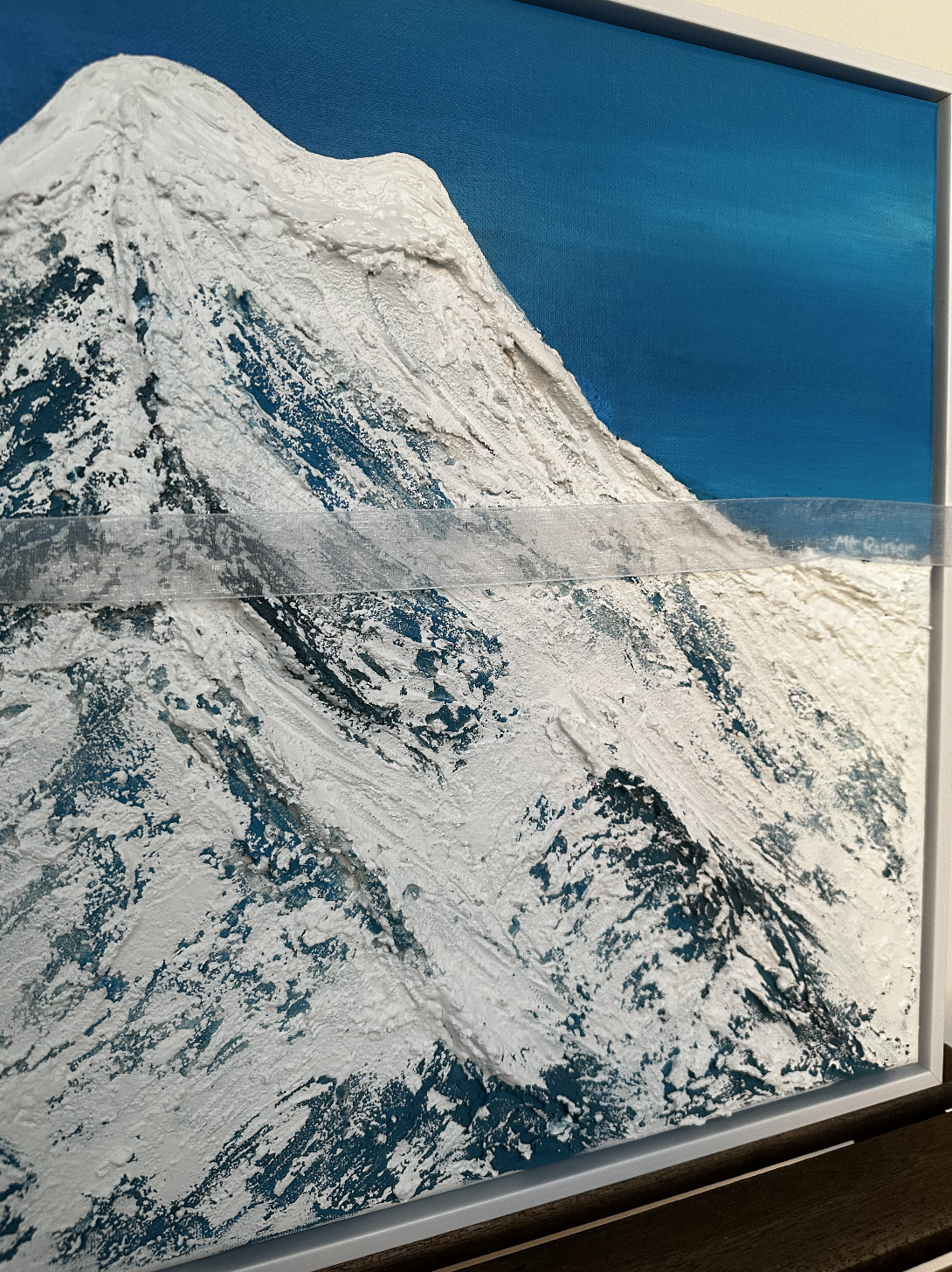 Mt. Rainier 3D Textured Art | 21x17"