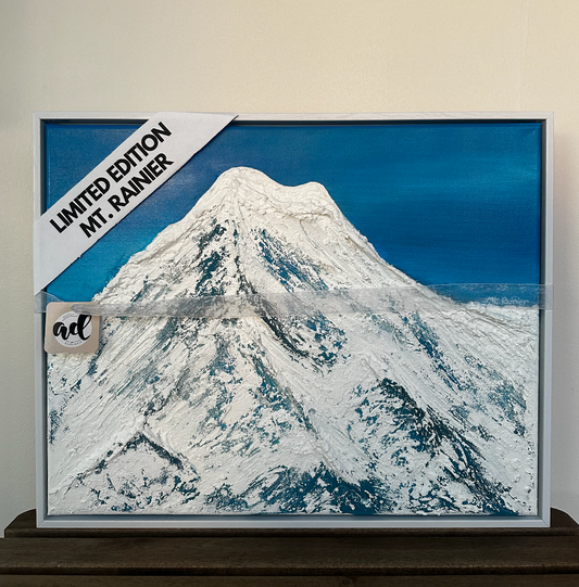 Mt. Rainier 3D Textured Art | 21x17"