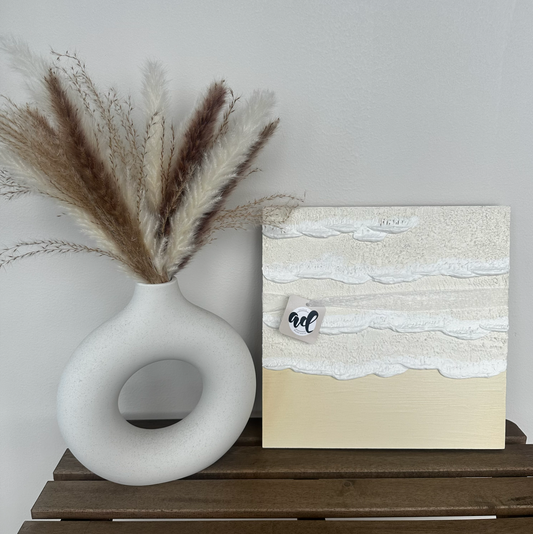 Monotone Tidal on Wood | 12x12"