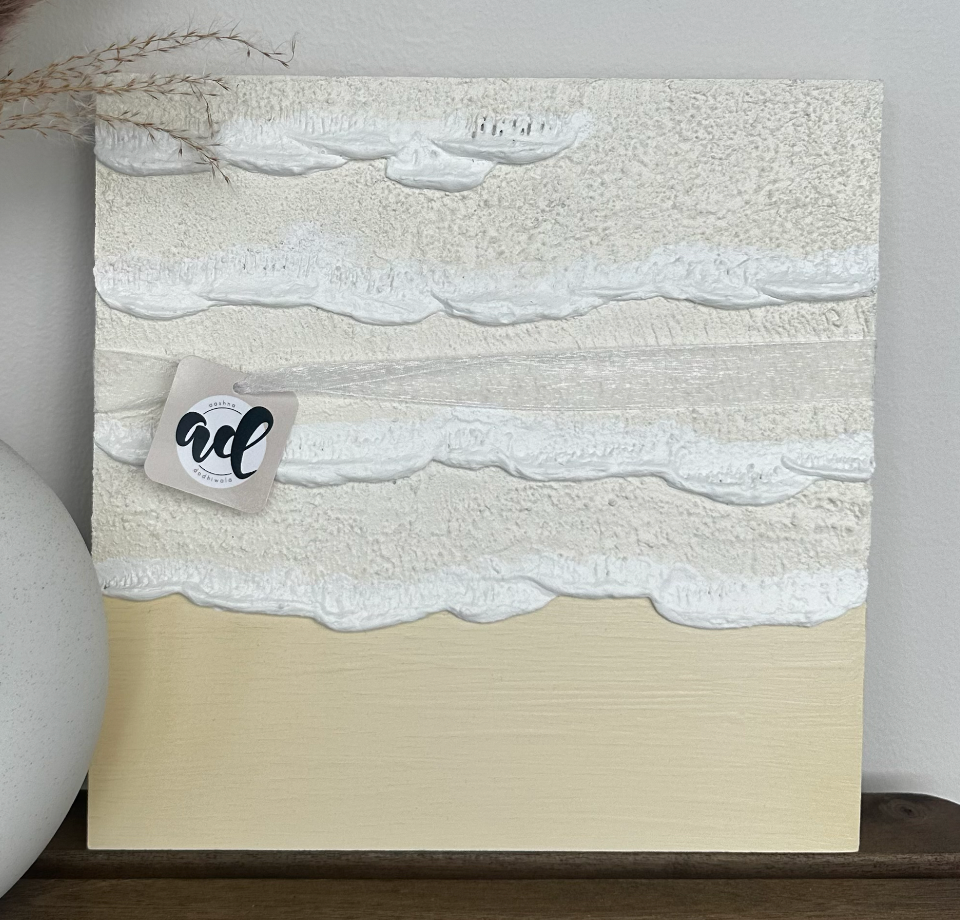 Monotone Tidal on Wood | 12x12"