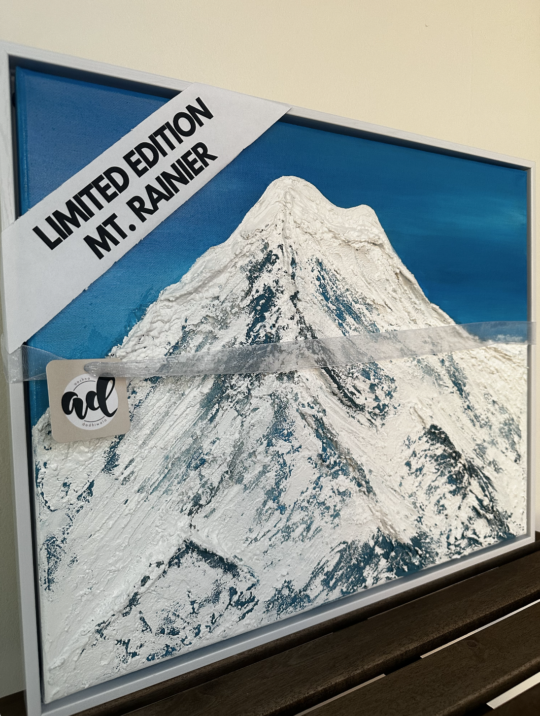 Mt. Rainier 3D Textured Art | 21x17"